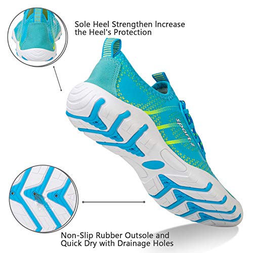 Image of WateLves Water Shoes Mens Womens Barefoot Beach Swim Shoes Quick-Dry Aqua Socks Pool Shoes for Surf Yoga Water Aerobics