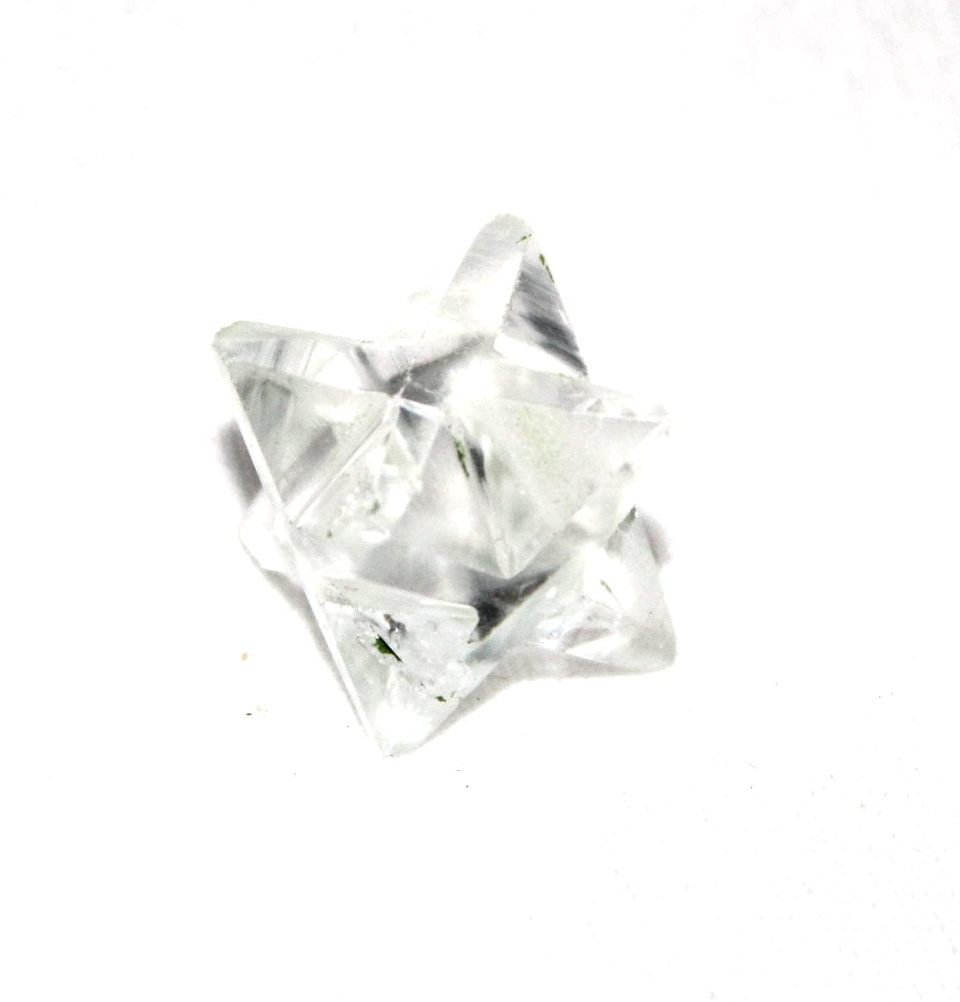 Crystal Quartz Star Merkaba 1 Inch, Natural Healing Stone Sacred Geometry Energy Tool for Meditation Reiki, Chakra Balancing