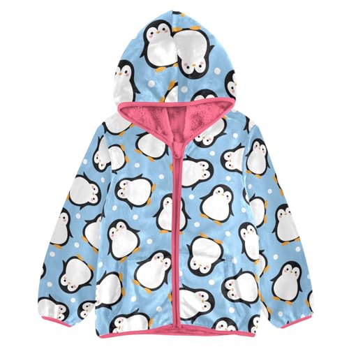 OTVEE Cute Penguin Cartoon Animals Kids Hoodie Jacket Fall Spring Full Zip Warm Outwear Coat
