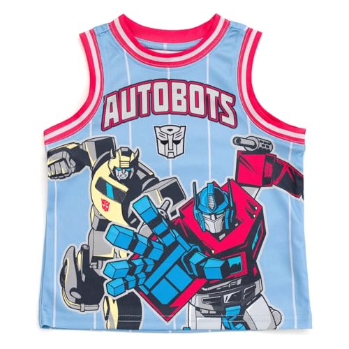 Image of Transformers Athletic Mesh Jersey Tank Top and Basketball Shorts Outfit Set Toddler to Big Kid Sizes (2T - 10-12)