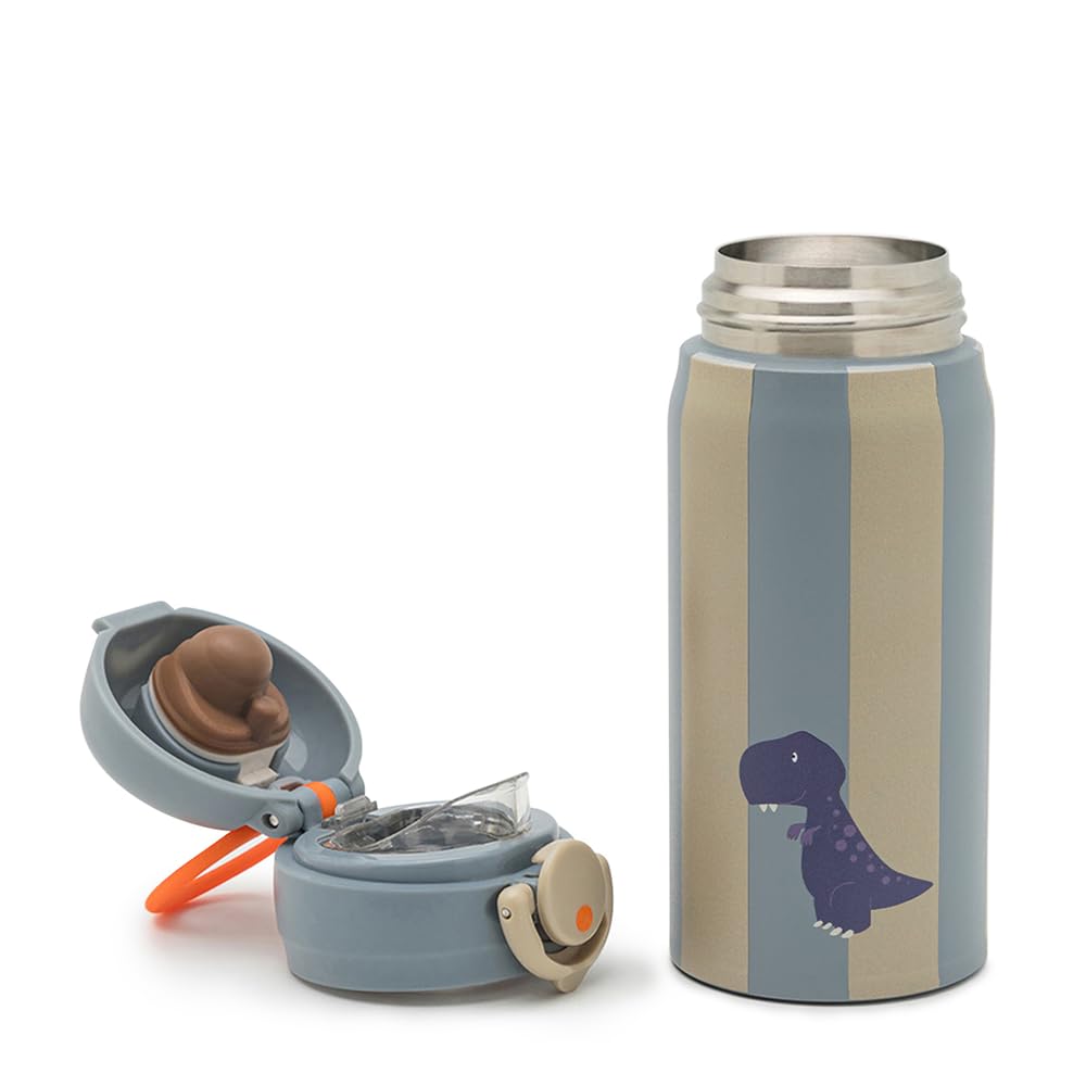 Edelstahl Trinkflasche Kinder 350 ml Dino auslaufsicher isoliert BPA-frei spülmaschinenfest