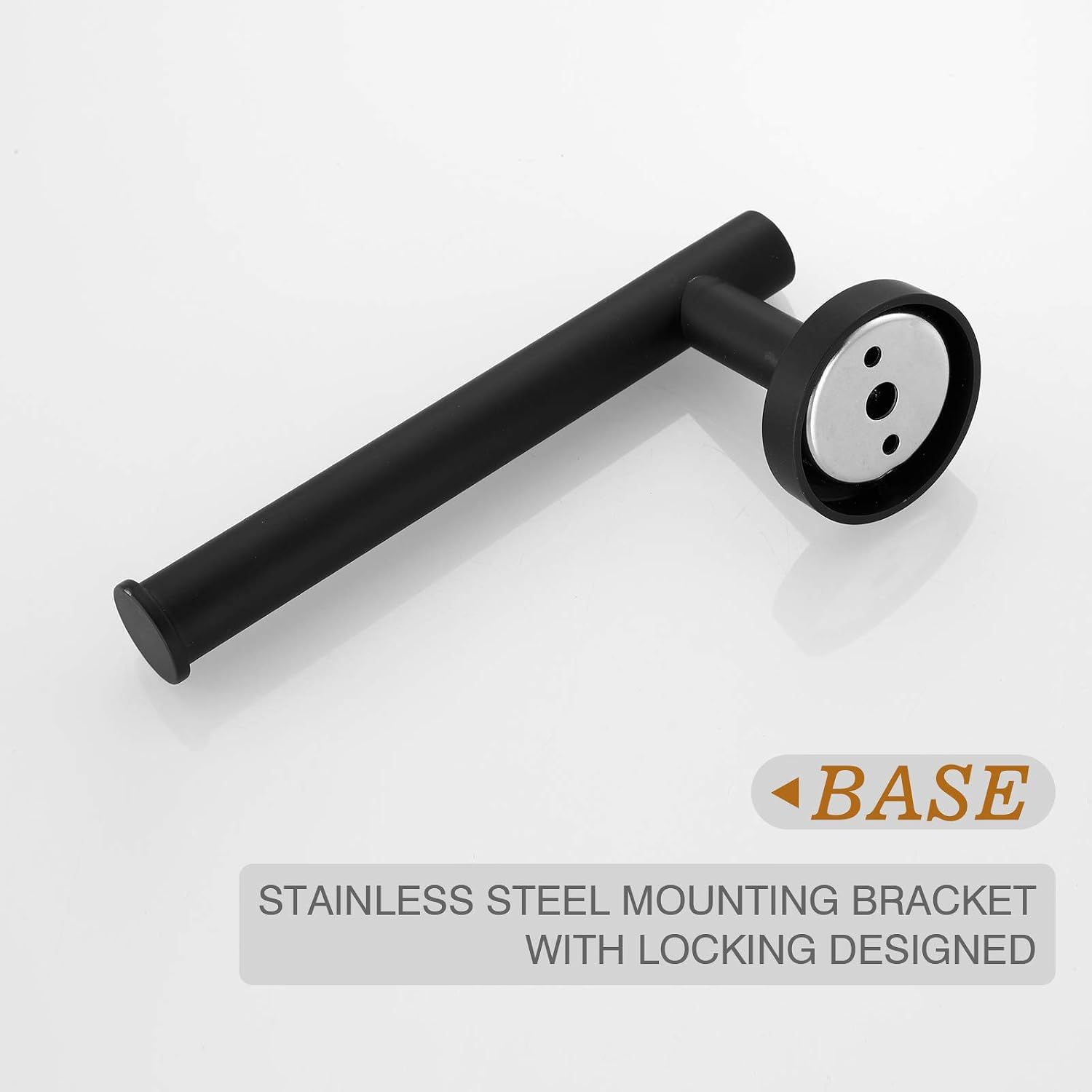 USHOWER Matte Black Toilet Paper Holder, Durable SUS304 Stainless Steel — Amazon image 5