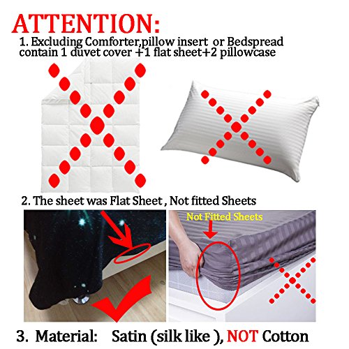 Linge de lit galaxie vert infroissable : housse de couette et taies faciles à laver - 3
