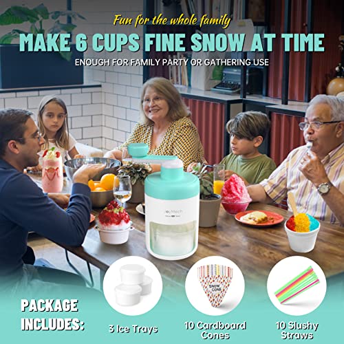 Joymech Manual Shaved Ice Maker Machine, Ice Shaver, Snow Cone Machine, Ideal For Making Snowcones Ice Cream And Slushy (Aqua) #TOP2