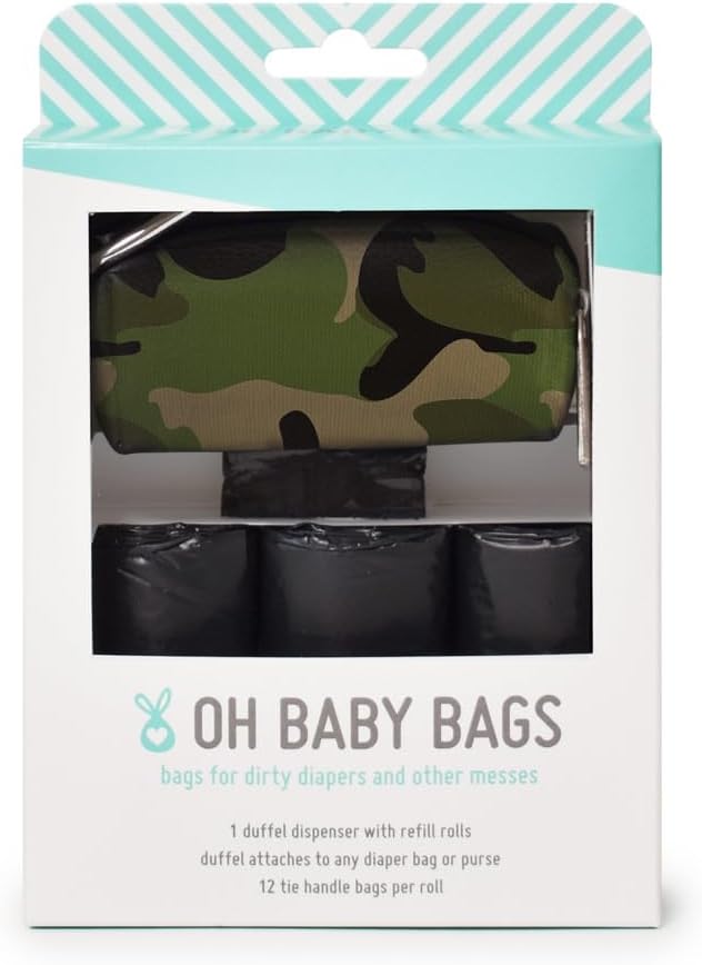 Oh Baby Bags Duffel Dispenser Gift Box (Green Camo)
