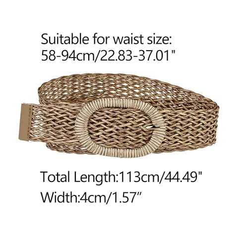 Allegra K Womens Skinny Waist Belts Braided Woven Bohemian Belts for Dress Metal Buckle3