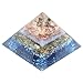 Orgonite Multi Tourmaline Orgone Energy Generator Pyramid with Rose Quartz for EMF Protection Healing Heart Emotion Balance Yoga Aid