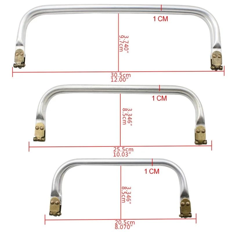 Metalowe zapięcia do torebek, 10 SZTUK 20-30 cm Metalowa Rama Do Torebki Aluminiowa Rurka Uchwyt Akcesoria Do Torebek Części Sprzęgła Zapięcie Kiss Lockv(20cm-10pcs)