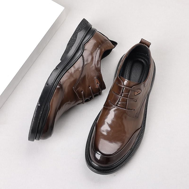 Men's Oxfords Low Top Lace-Up Pointed-Toe Casual Derby Shoes for Business Dress and Everyday Wear3