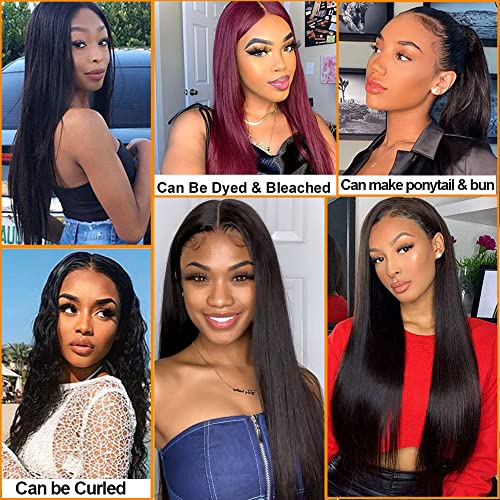 Qthair 12A Brazilian Straight Human Hair Weave 3 Bundles (10 12 14,300G) 100% Unprocessed Virgin Brazilian Straight Hair Extensions Natural Color Brazilian Grace Hair #TOP6