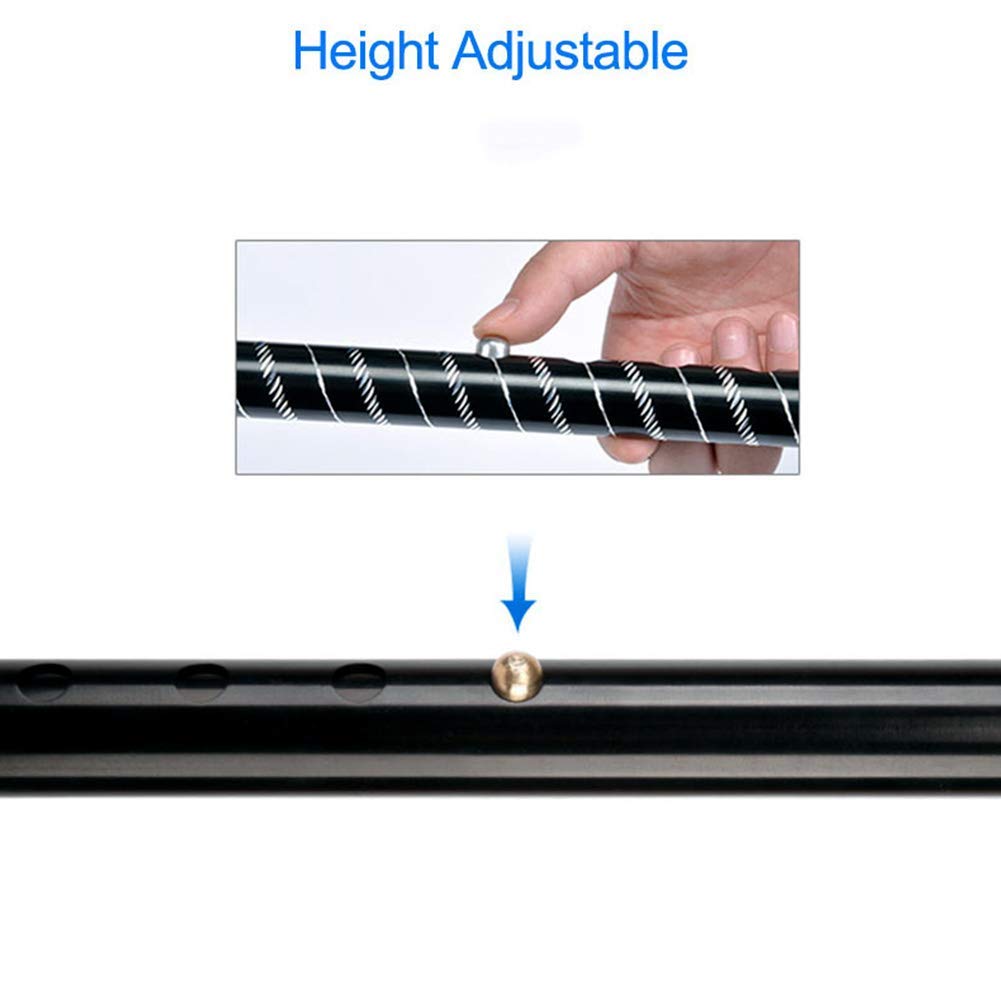 Muleta para Caminar BJH Ajustable con luz LED y Alarma Base Antideslizante para Hombres y Mujeres Bastón para Caminar HGCHH