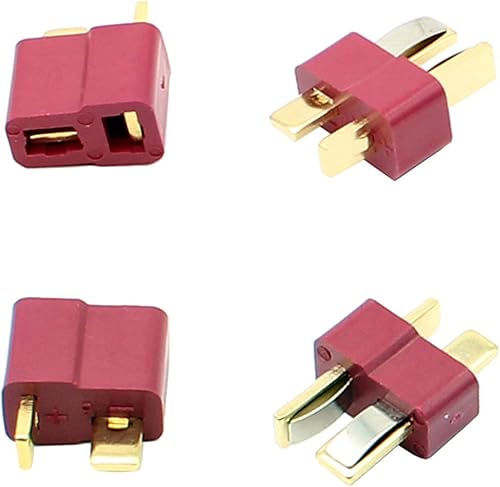 Miniatura 7 de skrnrhrery, 10 pares de conectores de enchufe en T para auto rc Quadcopter y barco, batería de polímero de litio, estilo Deans macho y hembra con 20
