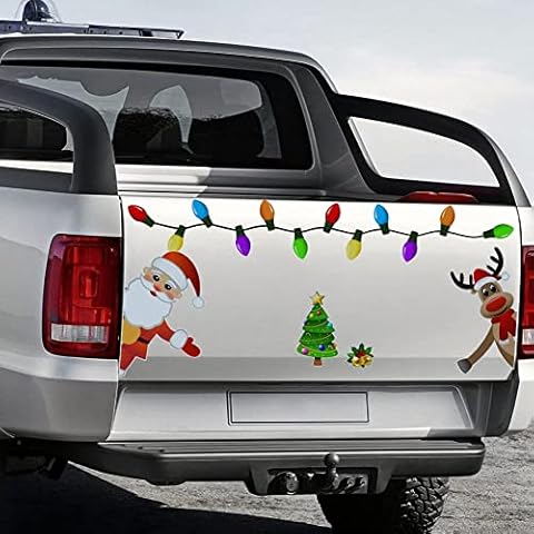 Jeu d'aimants de Noël pour Voiture, décoration de Noël réfléchissante pour Voiture, Aimant de Noël, Autocollant magnétique, aimants pour réfrigérateur, Accessoires de Bricolage pour Voiture (02) Cover