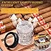 Cigar Humidor Large Accommodate 90-100 Cigars, Built-in Cedar Wood Lining with High Precision Hygrometer and Humidifier Transparent Acrylic Cigar Storage Box (L)