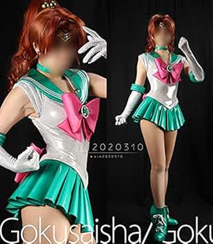 セーラームーン　ジュピター　コスプレ　XL ハロウィン　セーラージュピター　美品 美少女戦士セーラームーン コスプレ 衣装】木野 まこと セーラー