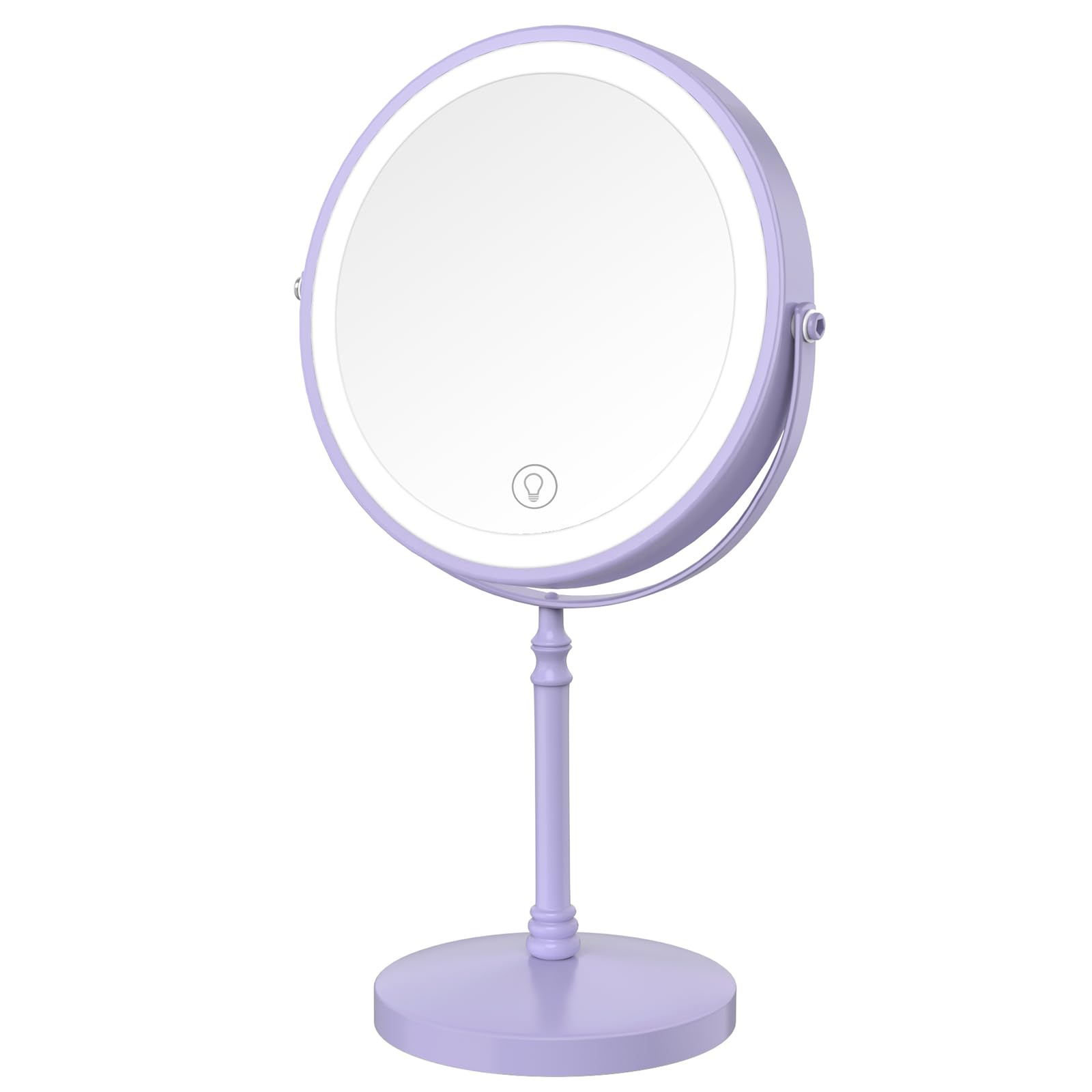 DEIOVWXS Makeup Mirror, Rechargeable Vanity Mirror with 3 Lights, 1X/10X