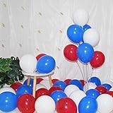 300 Pack Red White And Blue Balloons - 5 Inch Mini Red White Blue Latex Small Balloons - 100 Of Each Colors For Party Balloons Arch Wreath Assorted Colors Decorations