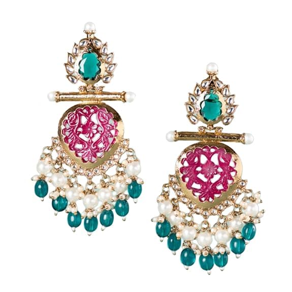 See full amazon price history chart for UnfoldSelf Pink & Green Beaded Earrings for Women | Drop of Pearls | Chandbalis | Gold-Plated | Kundan Earrings | Pushback Closure | Ethnic Earrings for Women & Girls - Party, Festivals, Wedding UnfoldSelf Pink & Green Beaded Earrings for Women | Drop of Pearls | Chandbalis | Gold-Plated | Kundan Earrings | Pushback Closure | Ethnic Earrings for Women & Girls - Party, Festivals, Wedding (B0CW67WDC9) Amazon Price History, Amazon Price Tracker