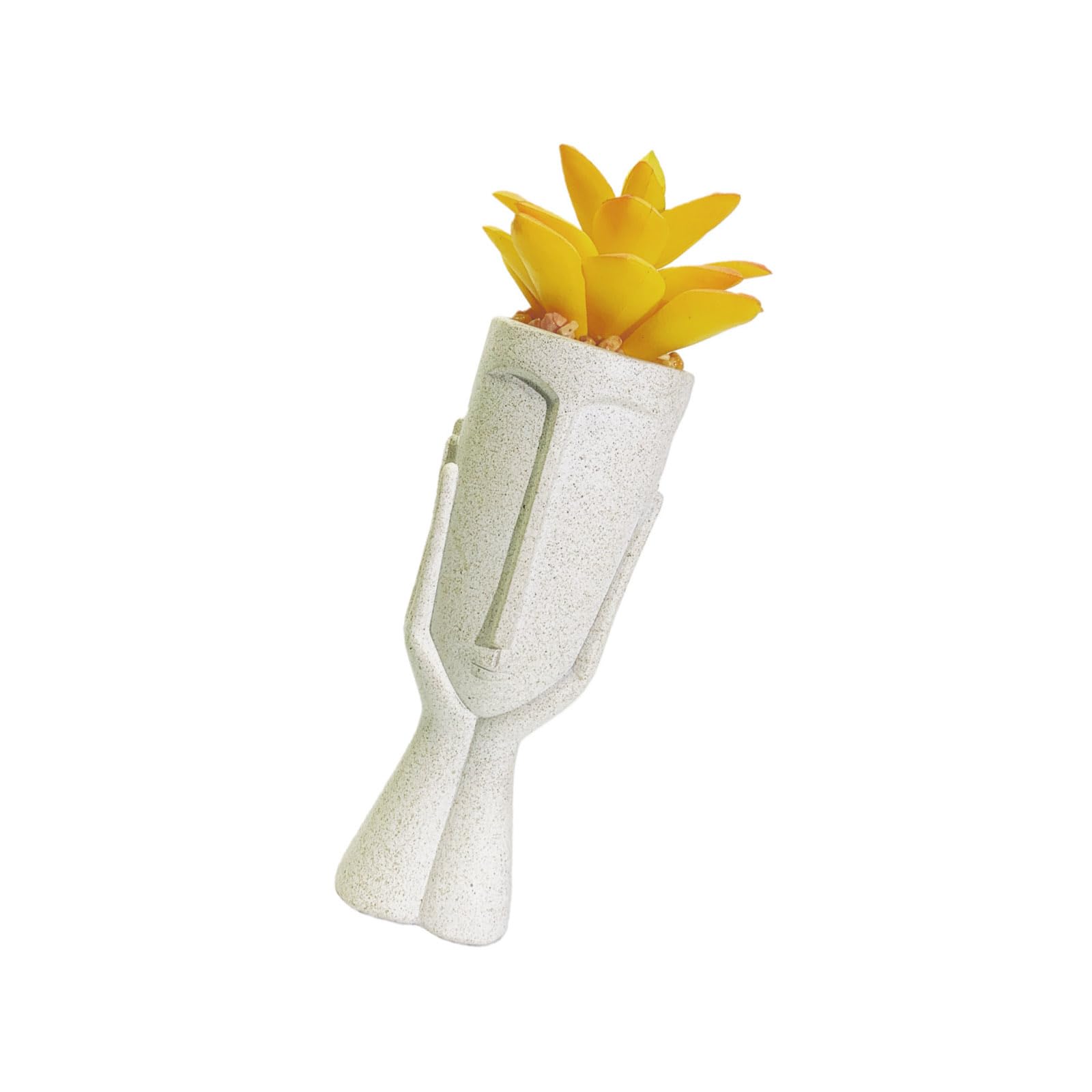LUCKGONI Resin Flower Pots Vase With Unique Hand Holding Design For Living Room Party Indoor Outdoor Decoration And Plant Display