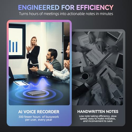 Image of AI Voice Recorder, Transcribe, Summarize: Note Voice Recorder with APP Control, 64GB Memory, AI Notetaker for Calls, Lectures, Meetings, Smart Note Taker