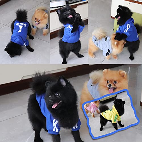 QiCheng&LYS Hunde Pullis Kleine Hunde Hunde Hoodie Pullover Chihuahua Warm Pullover Mantel Pet Kleidung Bekleidung (Navy blau, XS)