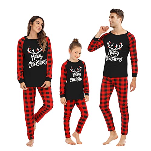 Adisputent Christmas Pajamas for Family Matching Cute Long Sleeve Sleepwear Soft Two Piece Couples Funny Christmas Pjs Sets