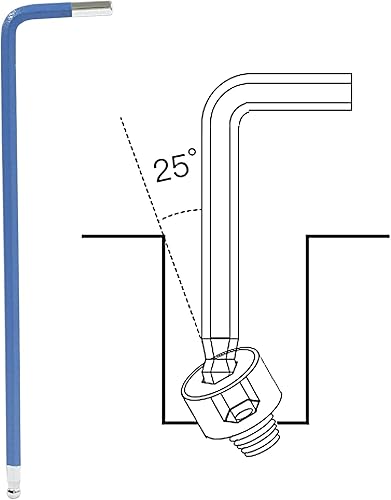Miniatura 8 de Juego de llaves Allen de extremo de bola naranja de 0.197 in, 25 ángulos, 4 piezas