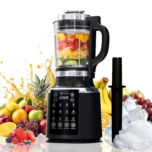 Glass Blenders for Kitchen with Tamper, Blender for Smoothies, Professional Blenders 1500W Motor, 9 Adjustable Speeds, 14 Preset Programs, High-Speed Heating Blender for Nut Milk, Soups, Sauces & More image 2