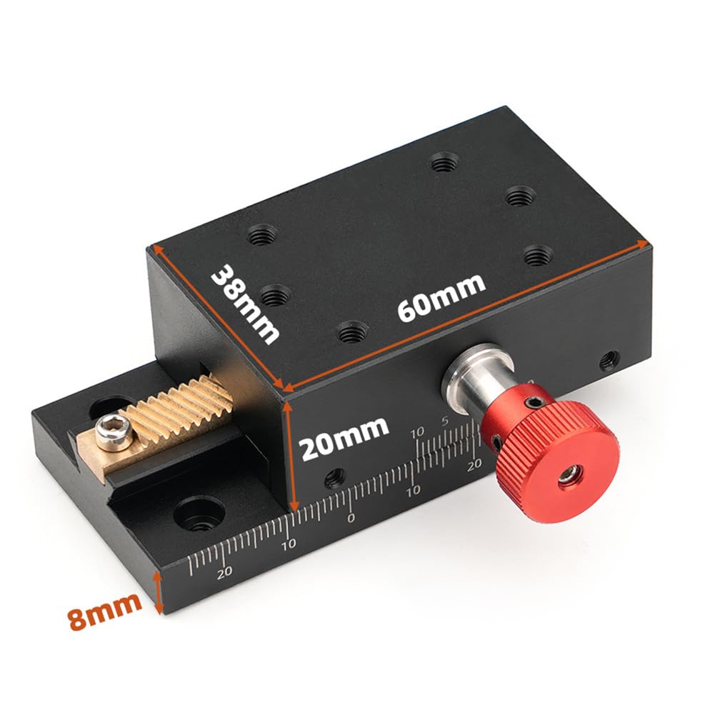 X-Achsen-Schwalbenschwanz-Schiene mit massivem Aluminium-Design, 40 mm und Messing-Schiebestruktur