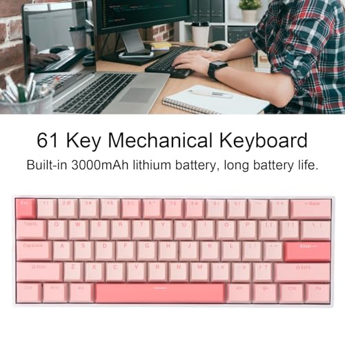 Teclado Mecánico Gamer 60% Wisoqu Wisoqubzre4fadwg Inalámbrico miniatura 2