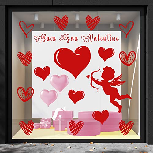 Vitrofanía San Valentín - Decoración para vidrieras Medidas 58 x