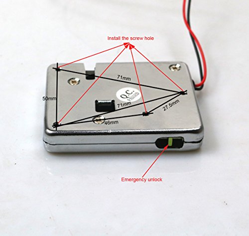 FC MXBB Electric Lock DC 12V 0.8A 10mm Stroke Cabinet Lock (DC12V_Cabinet Lock) - Thumbnail 4