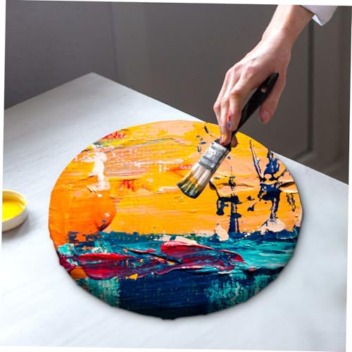 Lienzo redondo para pintar pack de 4 paneles duraderos de óleo y acrílico 3