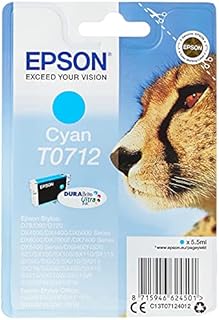 Epson T0711 Cheetah Black, Genuine, DURABrite Ultra Ink