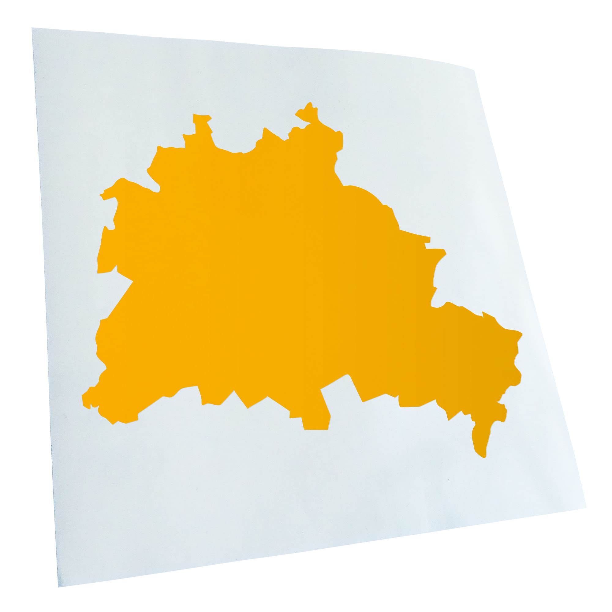 Kiwistar - Car Sticker - Yellow - 40 x 33 cm Berlin Germany Silhouette - Rear Window Car Sticker Weatherproof for Car Truck Moped Truck - Sticker Exterior Self-Adhesive Tuning Accessories for Windows