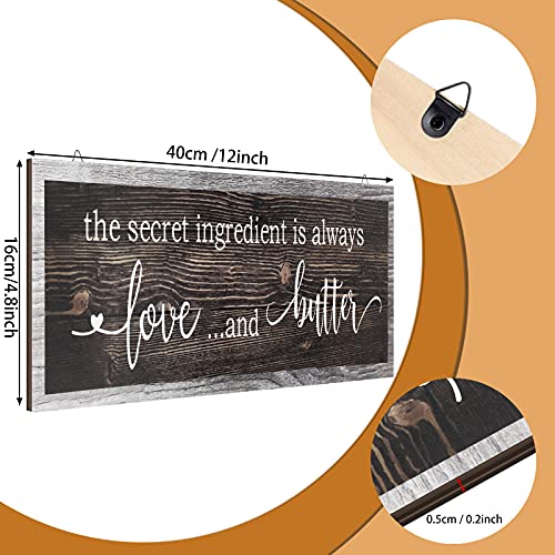 Jetec-The-Secret-Ingredient-Is-Always-Love-and-Butter-Sign-Funny-Wood-Kitchen-Sign-Funny-Farmhouse-Wall-Kitchen-Decor-Rustic-Kitchen-Wall-Decoration-157-x-47-InchBrown Jetec The Secret Ingredient Is Always Love and Butter Sign Funny Wood Kitchen Sign Funny Farmhouse Wall Kitchen Decor Rustic Kitchen Wall Decoration 157 x 47 InchBrown