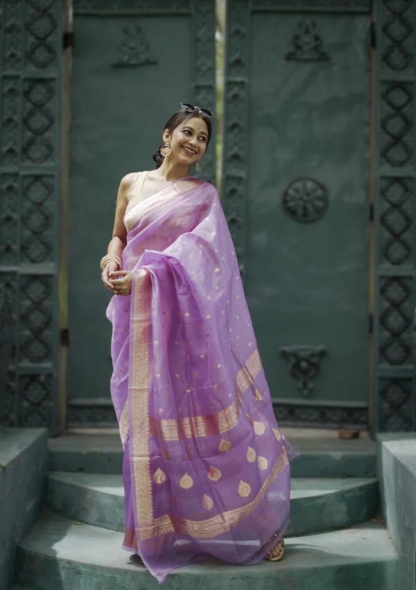 Image of Flosive Women's Cotton Saree With Blouse Piece