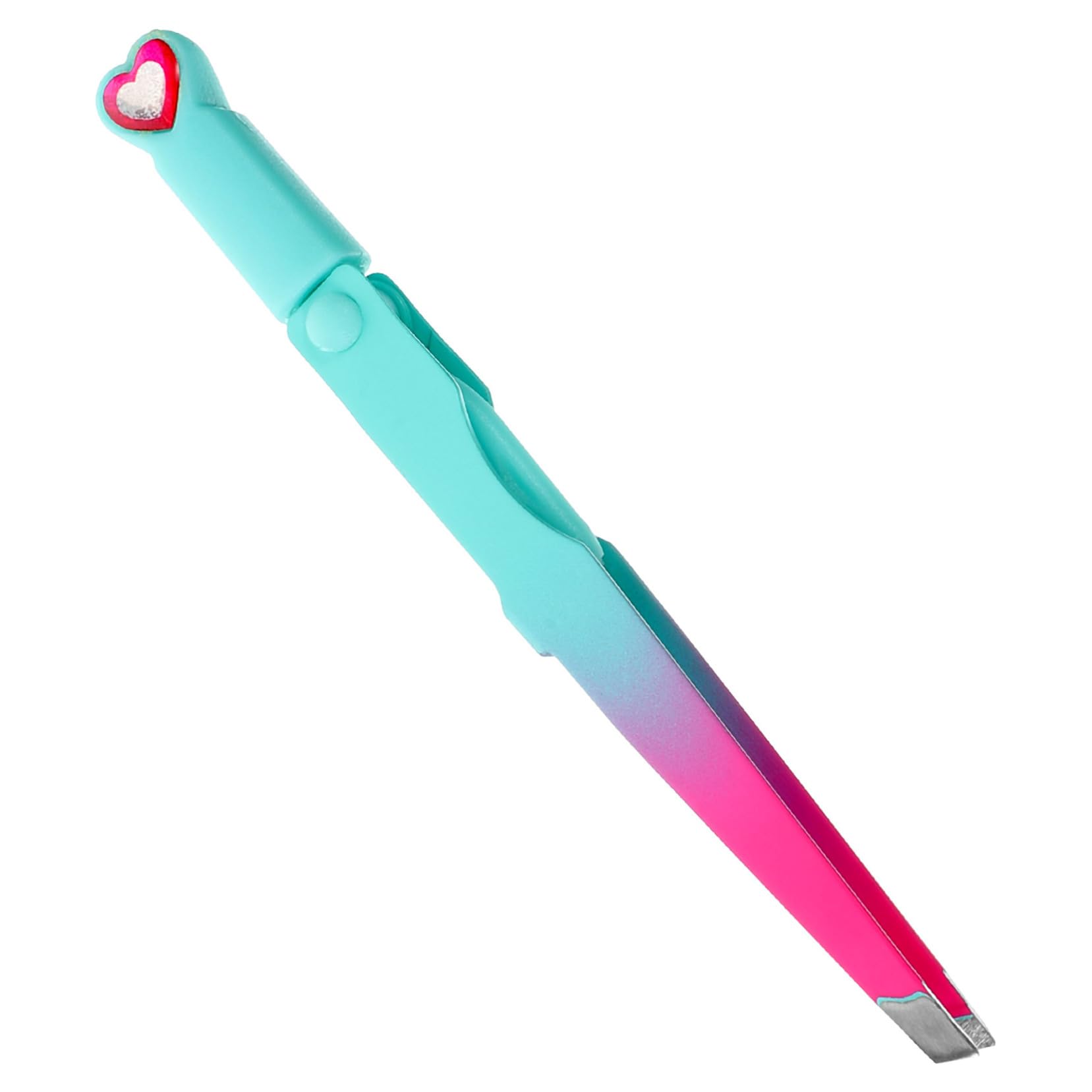 Mikinona Eyebrow Grooming Kit Eyebrow Trimmer with Lash Tweezers and Brush Compact Design for Precise Makeup Application Gradient Color