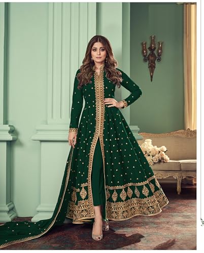 Image of Henith Collection Indian /Pakistani Ethnic Wear Embroidered Anarkali Suit Anarkali Gown for Women