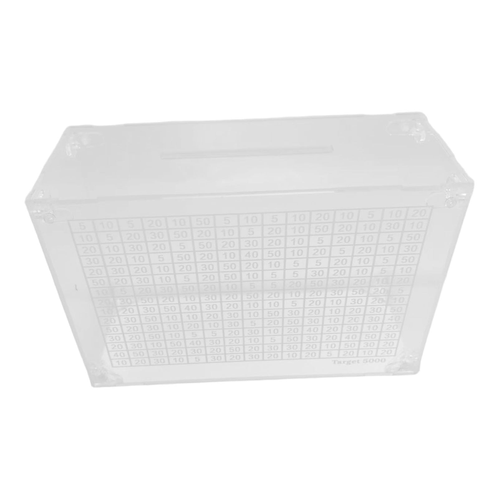CAZSTYK Saving Challenge Budget Planning Money Box Clear Acrylic Cash Banks for Student and Family with Visual Progress Tracking Money Container