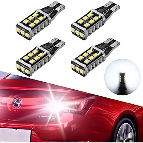 921 912 W16W T15 LED Bulbs 4PCS LED Reverse Lights Bulbs 2835 15SMD Parking Light Backup Light Bulbs Side Light Bulbs for Cars Canbus Error Free Interior Car Lights Bulbs Cover