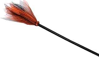 Funien Decoração de Halloween, Vassoura de bruxa de 35 polegadas adereços de halloween assustador cosplay adereços de vassoura de bruxa ornamento presente de dia das bruxas para o dia das b