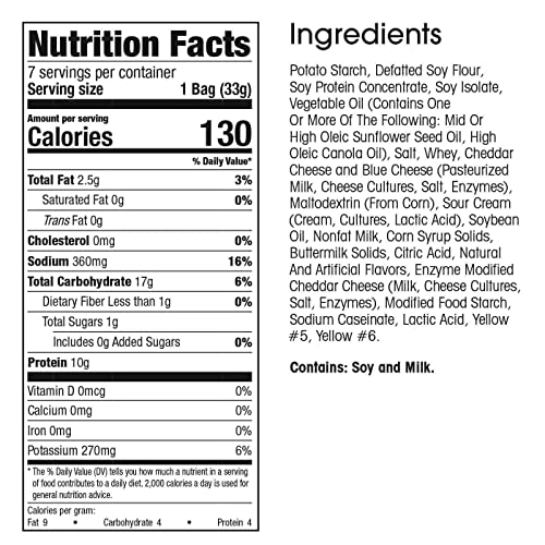 Wonderslim Protein Cracker Snack Chips, Cheddar, 10G Protein, 3G Fat, Gluten Free (7Ct) #TOP1