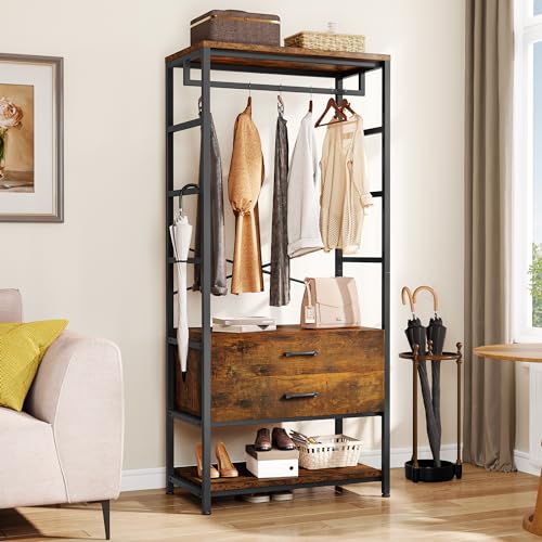 YITAHOME Garderobenständer, industrieller Flurbaum mit...