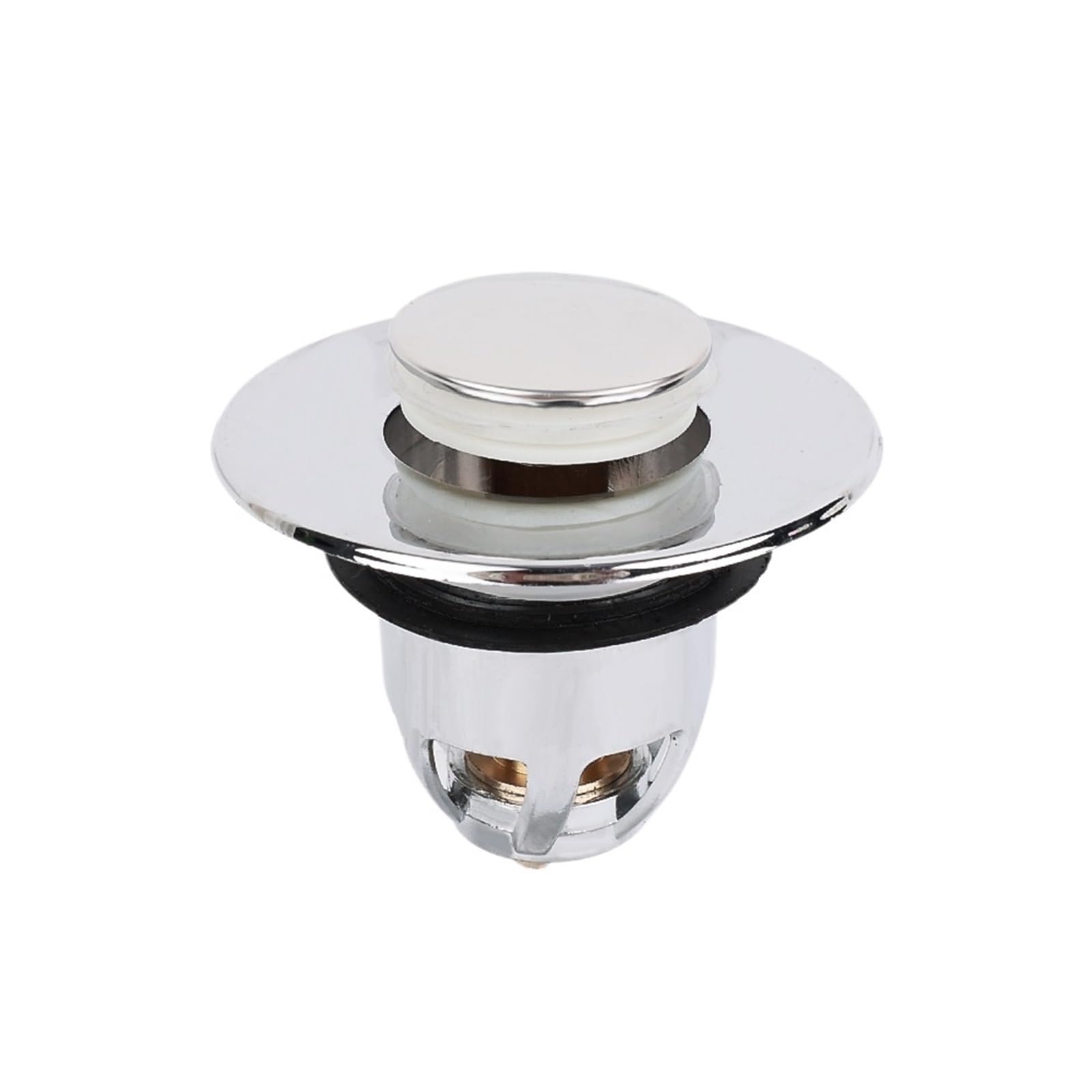Rtbvghjik Silver-B Drain Stopper Pop-Up Bounce Core Basin Filter Bathroom Shower Sink Hair Catcher Strainer Hardware Accessories For Bathroom Sinks(Silver-B)