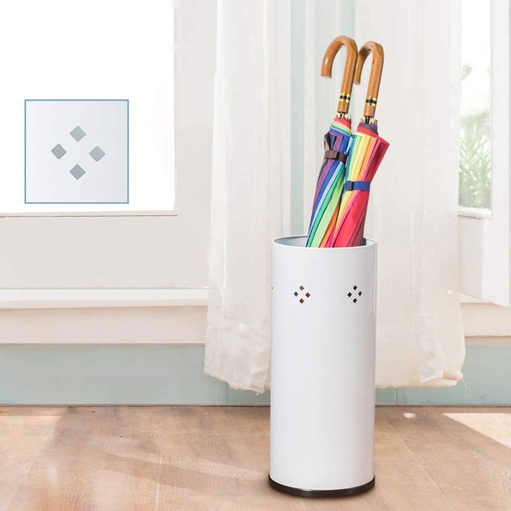White Umbrella Stand ，Iron Umbrella Stand Home Hotel Lobby Commercial Umbrella Bucket Door Umbrella Bucket