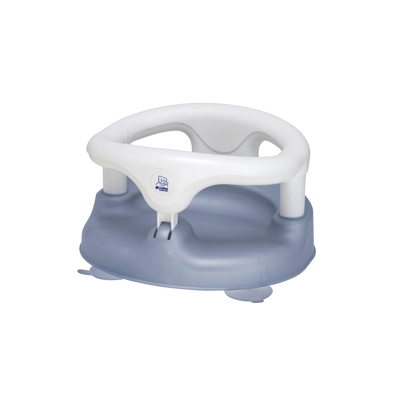 Rotho Babydesign Bathtub Seat Blue - Non-Slip and High Seat Comfort with Child Lock - Seat Aid - Bath Seat