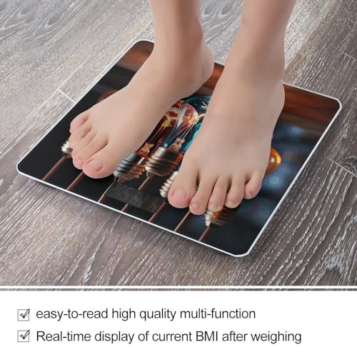 Báscula digital de baño con luz LED y plataforma de vidrio templado miniatura 5