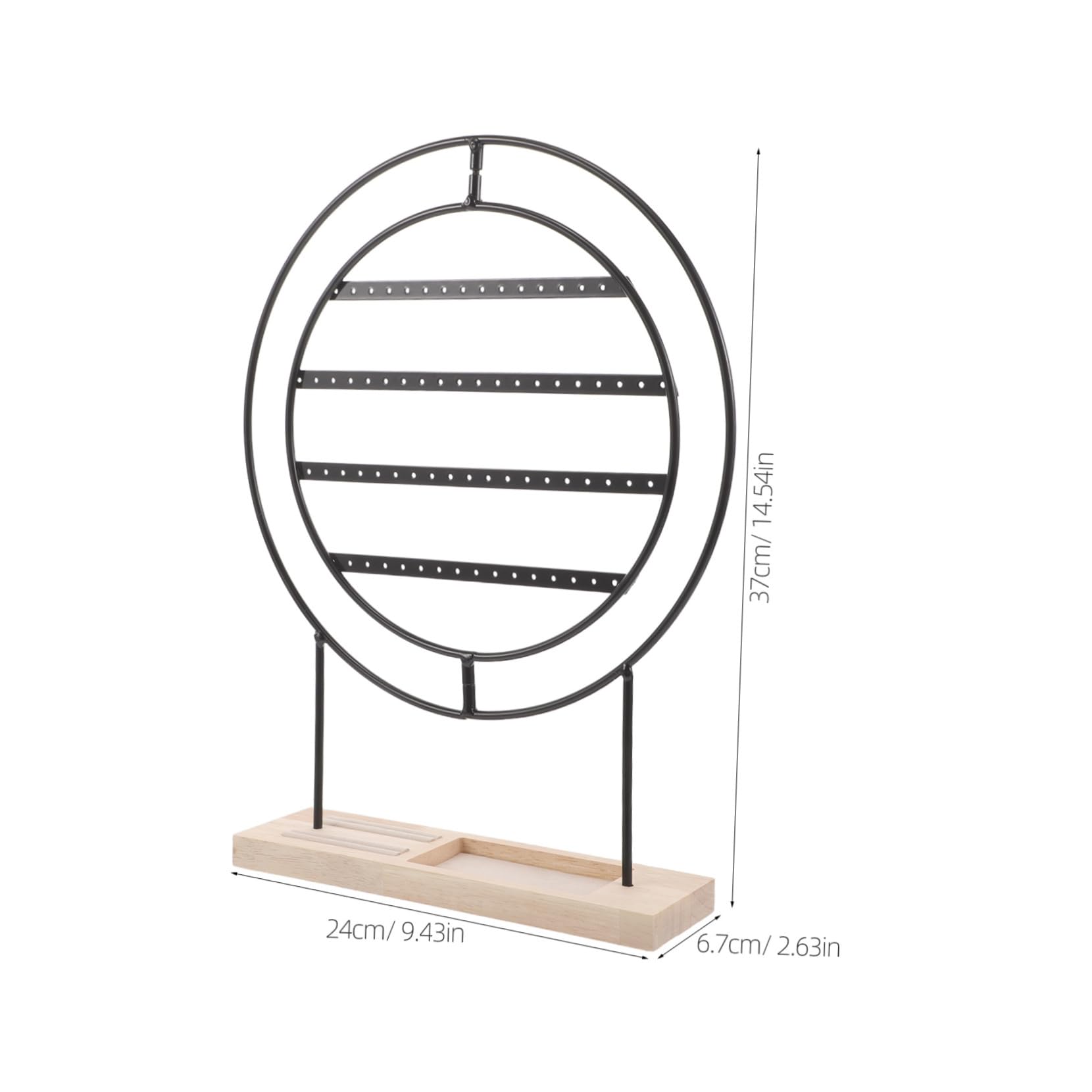 BESTYASH Espositore Orecchini Rotante in Metallo con Base Solida Organizer Gioielli Versatile per Boutique e Casa Stand Portaorecchini con Separati e Struttura Salvaspazio Multistrato