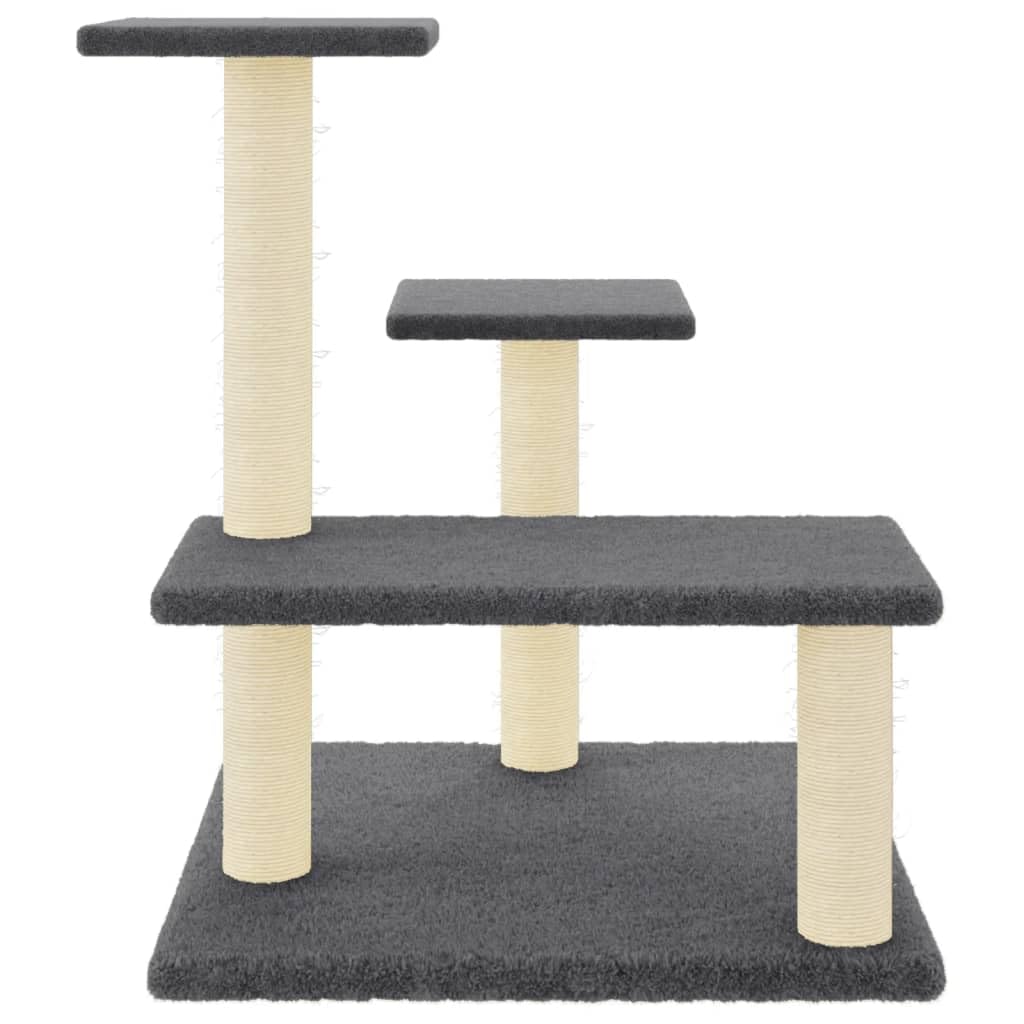 Rascador para Gatos con Postes de sisal Gris Oscuro 61 cm, ZEYUAN Rascador Gato, Arbol Rascador para Gatos, Gatos Accesorios, Torre Gatos, Arranhador para Gatos, Casa para Gatos